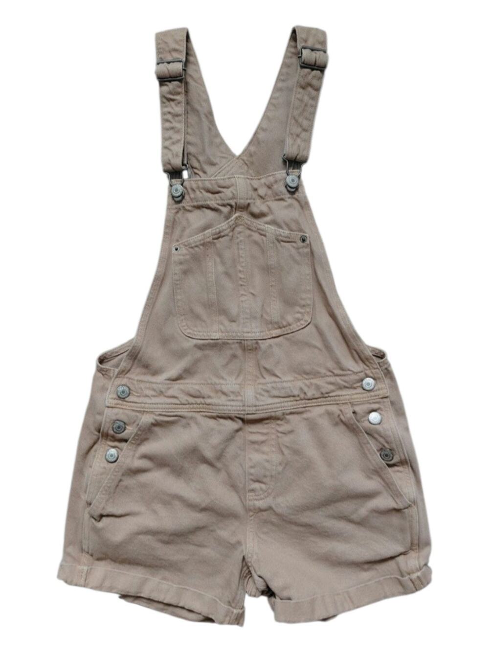 Old Navy Khaki Denim Short Overalls